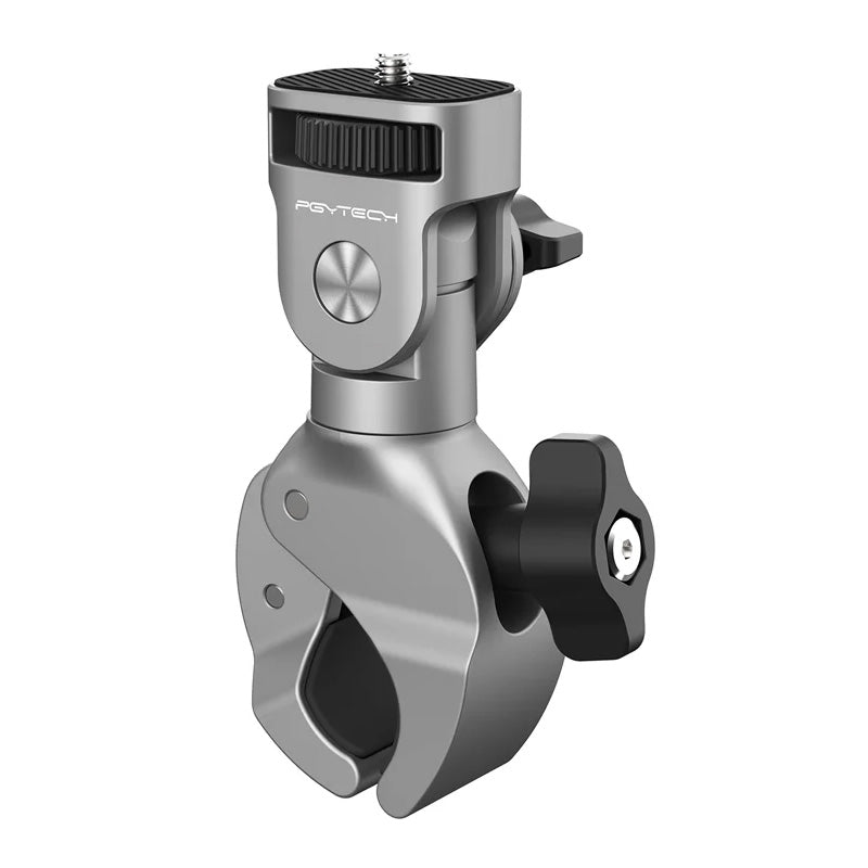PGYTECH Super Clamp Mount with adjustable aluminum alloy clamp and bidirectional angle flexibility