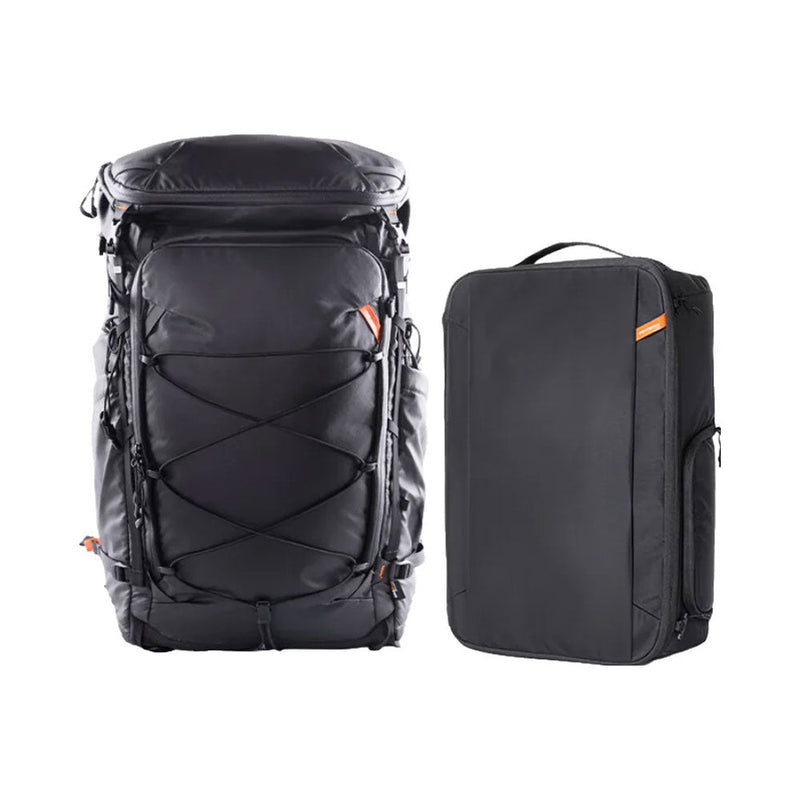 PGYTECH OnePro Flex 40L black backpack with camera insert bag for versatile photography and outdoor use