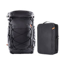 PGYTECH OnePro Flex 50L black camera backpack with detachable camera insert bag and mountaineering harness system