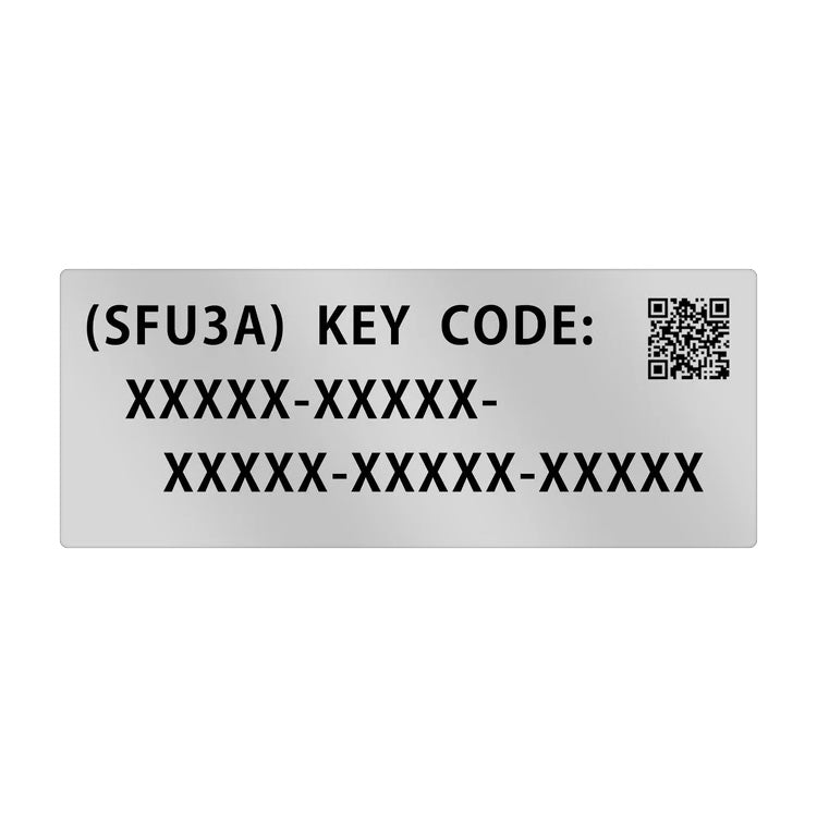 LUMIX Software Key for ARRI LogC3 color matching and firmware upgrade code label