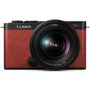 LUMIX S9 full frame mirrorless camera with 20-60mm lens in red compact design