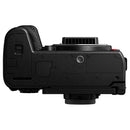 Panasonic LUMIX S1II Body camera side view with ergonomic grip and multiple control ports