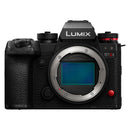 Panasonic LUMIX S1IIE professional mirrorless camera body with 24.1MP BSI CMOS sensor and advanced autofocus system