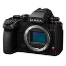 Panasonic LUMIX S1RII mirrorless camera body with 44.3MP sensor and advanced video features