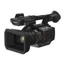 Panasonic HC-X2 4K professional camcorder with 20x optical zoom, 4K 60p recording, 5-axis HYBRID O.I.S., and wireless control