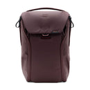 Peak Design Everyday Backpack v2 20L in dark brown with weatherproof recycled nylon, customizable compartments, quick top and side access, and laptop sleeve.