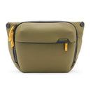 Peak Design Everyday Sling V3 6L minimalist olive green crossbody bag with adjustable padded strap and weather-resistant material