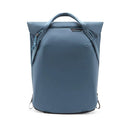 Peak Design Everyday Totepack 20L in blue with tote and backpack straps, weatherproof nylon shell, and dual side zip access.