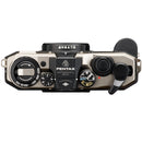 Top view of Pentax 17 film camera showing manual dials and controls with retro magnesium alloy body design