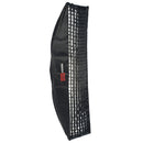 PhotoRepublik Softbox with grid 50x120cm for studio lighting control and softening