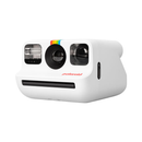 Polaroid GO Generation 2 compact instant analog camera in white with rainbow detail and automatic flash