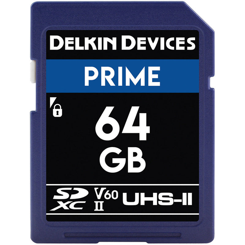 Delkin Prime 64GB SDXC II 2000X V60 UHS-II