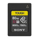 Sony Tough 80GB CFexpress Type A memory card with high-speed 700MB/s write and 800MB/s read speeds