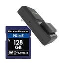 Re-Fuel NP-FZ100 Battery and charger kit with Delkin Prime 128GB SD memory card for Sony cameras