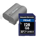 Re-Fuel EN-EL15 camera battery with Delkin Prime 128GB SDXC UHS-II memory card bundle