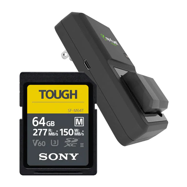 Re-Fuel NP-FW50 Kit with Sony SF-M TOUGH Series UHS-II 64GB SDXC Memory Card