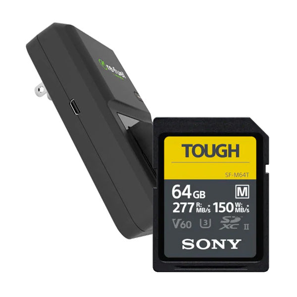 Re-Fuel NP-FZ100 Battery and Charger with Sony SF-M TOUGH Series 64GB SDXC Memory Card
