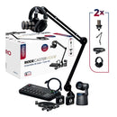 Rode Podcast & Video Creator Kit with microphones, studio arm, headphones, camera, and SD card for professional production