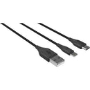 Rode AI-Micro universal USB cables with USB-A, USB-C, and Lightning connectors for audio interface connectivity