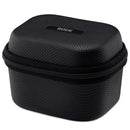 Compact black Rode Charge Case+ for Wireless GO Gen 3 with textured exterior and zipper closure