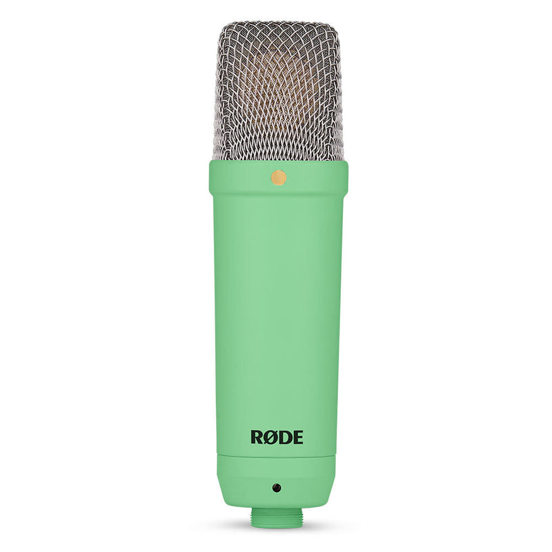 Rode NT-1 Signature Series studio condenser microphone in green with low noise and high SPL handling
