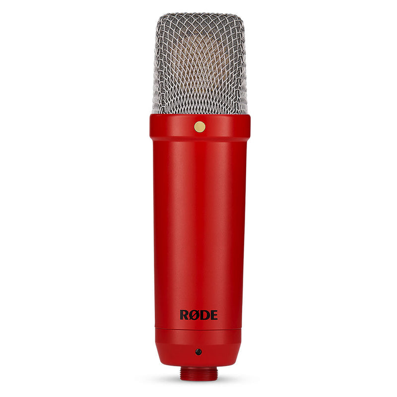Rode NT-1 Signature Series red condenser studio microphone with low noise and high SPL handling