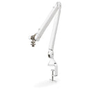 White Rode PSA1+ professional studio mic arm with adjustable boom and clamp mount for podcasting and streaming studios