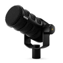 Rode PodMic USB dynamic microphone for podcasting with XLR and USB connectivity, built-in headphone output, and durable all-metal design