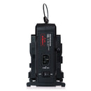 Rolux YC-240S compact V-Mount dual-channel battery charger with LCD display and cooling fan