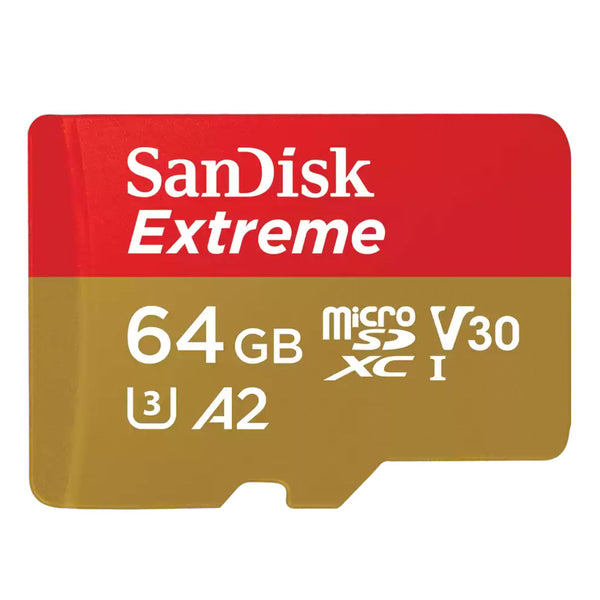 SanDisk Extreme 64GB microSDXC UHS-I with SD Adapter