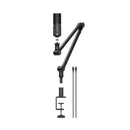 Sennheiser Profile USB condenser microphone with adjustable boom arm and USB-C cable for streaming and podcasting.