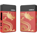 Shimbol TP Mini wireless video transmission system with red and gold dragon design and 600-foot range