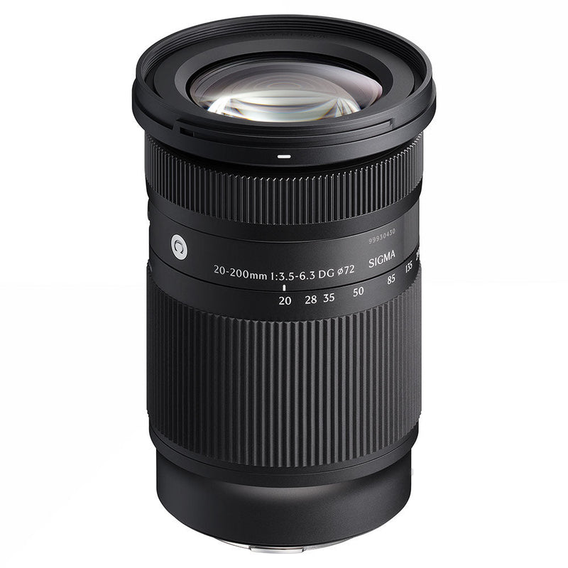 Sigma Contemporary 20-200mm f3.5-6.3 DG mirrorless zoom lens with wide 20mm angle and compact high-performance design