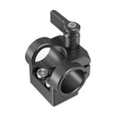 SmallRig 15mm Single Rod Clamp attached to camera rig with thumb knob and 1/4''-20 threaded hole