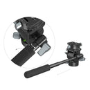 SmalLRig Lightweight Fluid Video Head with removable telescopic handle and Arca-swiss QR compatibility for smooth panoramic panning.
