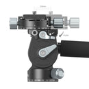 SmalLRig Lightweight Fluid Video Head with panoramic panning, Arca-swiss QR compatibility, adjustable center of gravity, and removable telescopic handle.