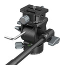 SmalLRig Lightweight Fluid Video Head with panoramic panning, Arca-swiss QR compatible, adjustable center of gravity, telescopic handle, and 360° swivel.