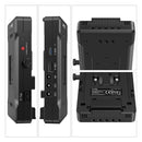 SmallRig Advanced V-Mount Battery Plate with adjustable arm and multiple ports mounted on 15mm LWS rod system
