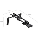 SmallRig Basic Shoulder Rig Kit with adjustable handles and universal baseplate for cameras