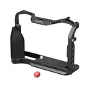 SmallRig Cage with Handle mounted on FUJIFILM X-T30 camera showing ergonomic grip and full port access