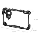 SmallRig Cage Kit for Atomos Shinobi II with NATO rail, cold shoe mount, cable clamp, sunhood, and tempered glass protector
