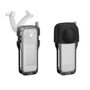 SmallRig Cage for Insta360 X5 providing protective shell with flip-top design and side openings for battery changes