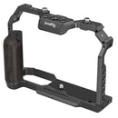 SmallRig Camera Cage with ebony handle for Nikon Zf, providing protection, accessory mounting, and ergonomic grip.