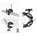 SmallRig Crab-Shaped Clamp with swivel tips, aerospace-grade aluminum, fits surfaces up to 50mm, protects against scratches and ensures equipment stability