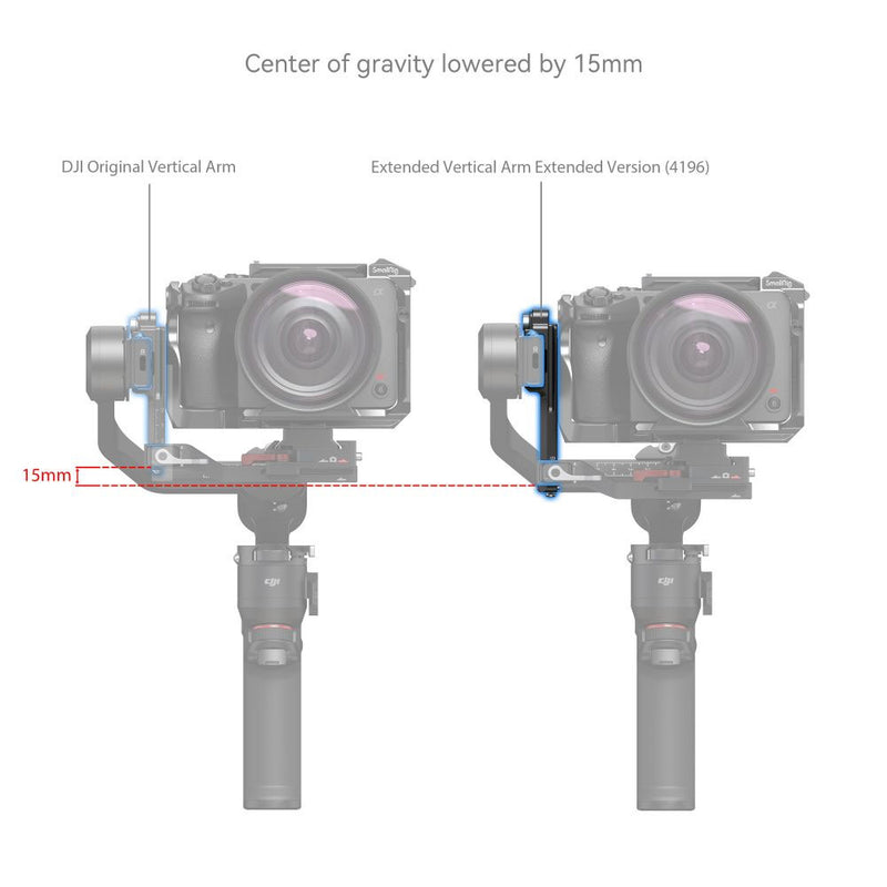 SmallRig Extended Vertical Arm for DJI RS 3 MIni