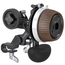 SmallRig Follow Focus F60 manual focus system with sapele mahogany wood, adjustable damping, and detachable palm support for precise camera focusing