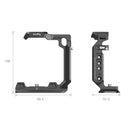 SmallRig Half Cage for Sony Alpha cameras with multiple mounting points and Arca quick release plate.