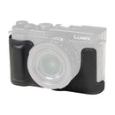 SmallRig Leather Half Case for Panasonic LUMIX L10 in black on a white background