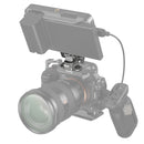 SmallRig HawkLock H21 quick release monitor support with NATO clamp mounted on camera