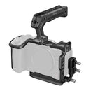 The SmallRig HawkLock Quick Release Cage Kit with Top Handle for the Canon EOS R6 V on a white background